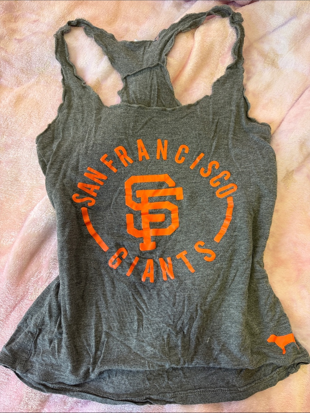 San Francisco Giants Gray Racerback Tank Top - Women's